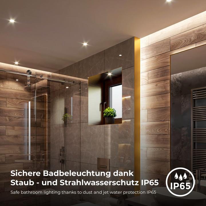 Produktbild B.K.Licht LED Einbauleuchten, 5er-Set, IP65, schwarz, 5xLED-Platine/4,9W (480 lm)