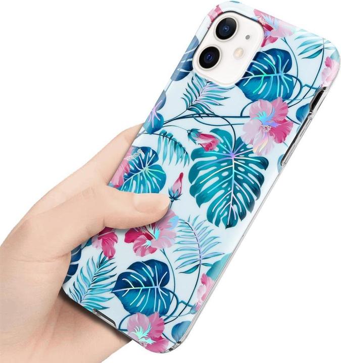 Actual product image Cadorabo IMD TPU Colorful Flowers & Leaves Cover (Apple iPhone 12, Realme 12 Pro+)