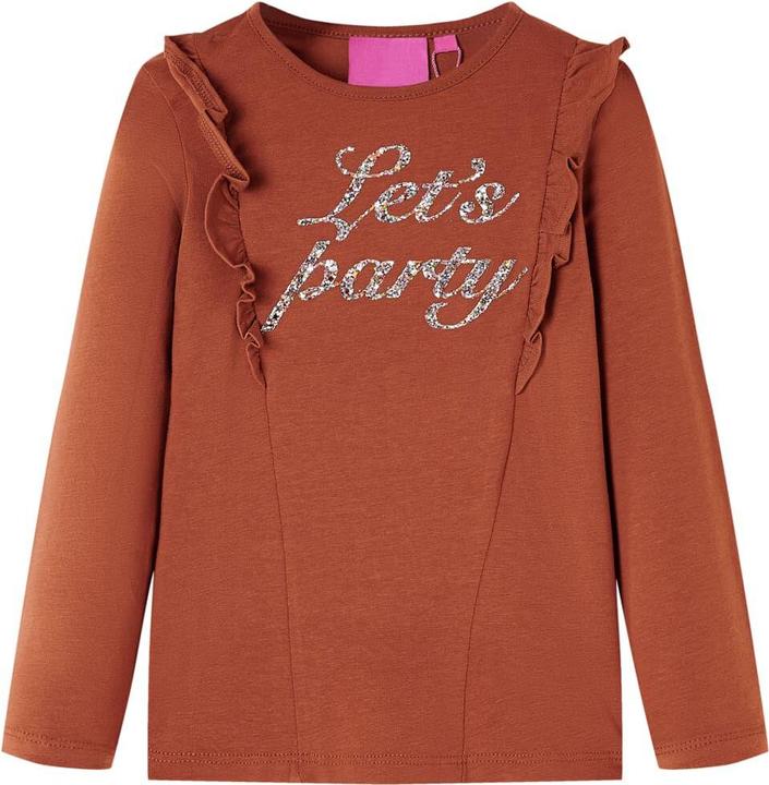 Produktbild VidaXL Kinder-Langarmshirt Cognac 140,Material: 95 % Baumwolle. 5 (140)