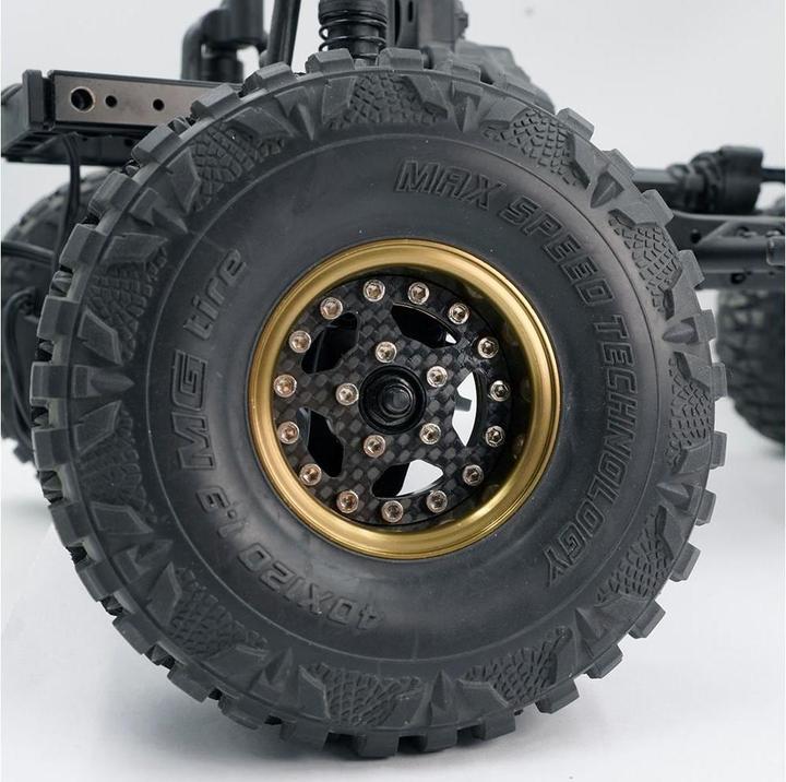Produktbild Yeah Racing Felgen Aluminium 5-Speichen Gold Titanium 1.9 2 Stück