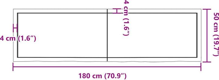Actual product image VidaXL Emerald (180 x 6 x 50 cm)