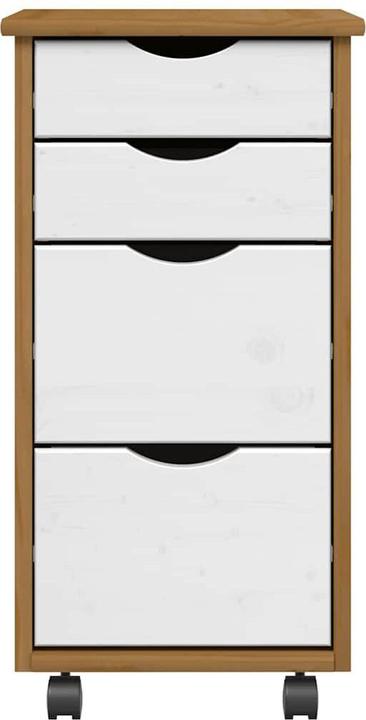 Produktbild VidaXL Rollschrank mit Schubladen MOSS Honigbraun Massivholz Kiefer