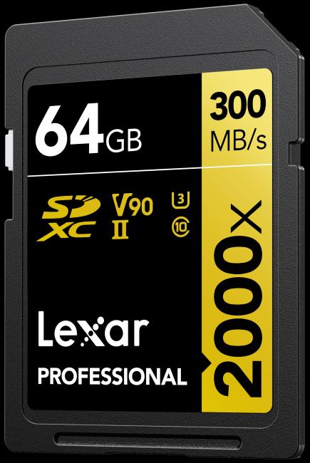 Image du produit Lexar Professionnel 2000x (64 Go, SDXC, U3, UHS-II)