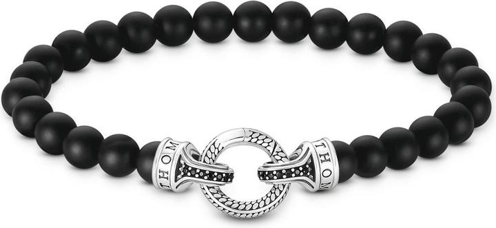 Actual product image Thomas Sabo Armband Obsidian Beads Silber (17 cm, Silver 925)