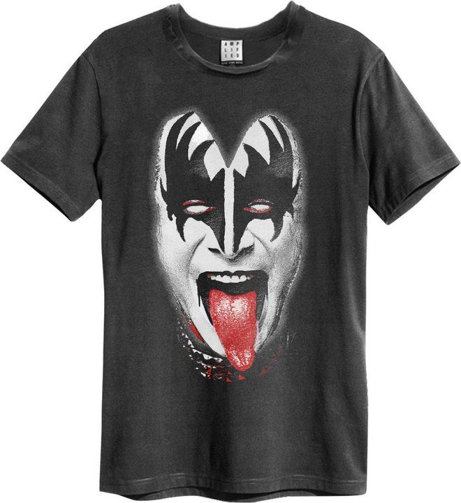 Actual product image Amplified Unisex Adult Demon Face Kiss T-Shirt (XXL)