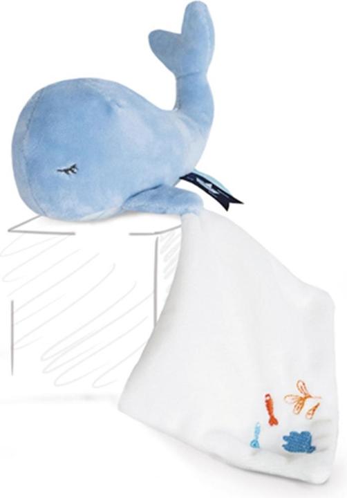 Actual product image Doudou et Compagnie Whale with cuddle cloth, blue 15cm (MQ2) **