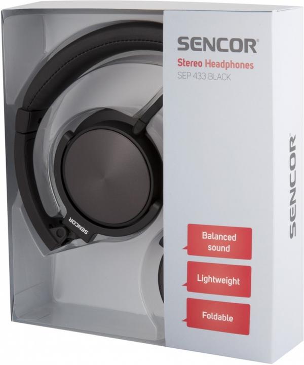 Produktbild Sencor Kabelgebundener StereoKopfhörer SEP 433-Mikrofon, abnehmbares Kabel