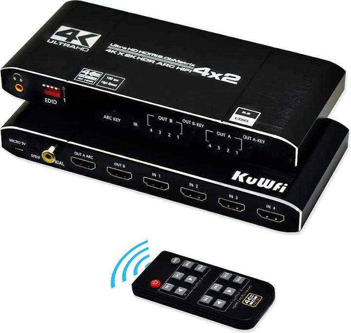 Produktbild KuWFi HDMI Matrix Switch 4x2