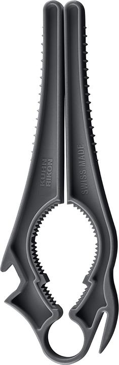 Immagine prodotto Kuhn Rikon Apriscatole svizzero 5 in 1 grigio (Apribottiglie con coperchio in plastica)