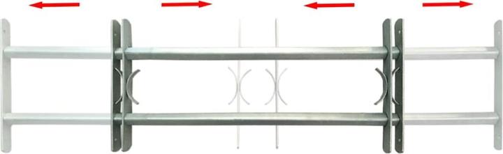 Produktbild Diverse Hardware Fenstergitter Verstellbar mit 2 Querstäben 1000-1500 mm
