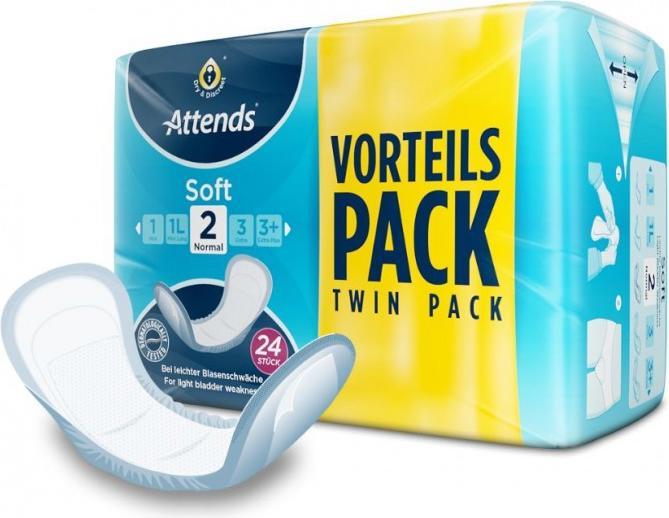Produktbild Attends Soft 2 Normal Einlagen (12 x, Normal)