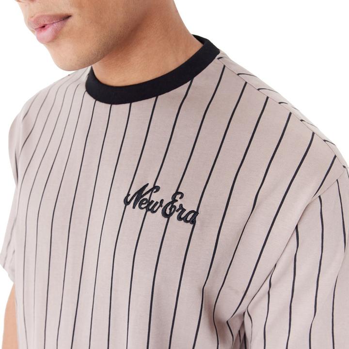 Actual product image New Era Oversized shirt - PINSTRIPE ash brown - XL (XL)