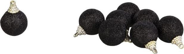 Actual product image MICA Living Christmas tree baubles - unbreakable - black/silver - approx. 3 cm - 24 pieces (24 -part)