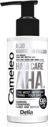 Delia Cosmetics Cameleo Hair Care Aha. Nourishing Acid Emulsion For Weak And Brittle Hair 150Ml (150 ml, Liquid shampoo)