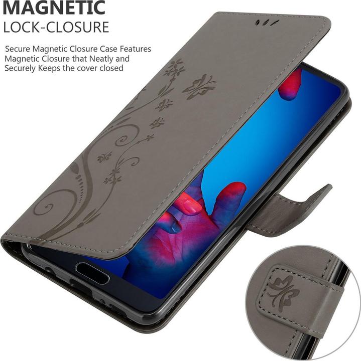 Produktbild Cadorabo Flower Book Cover (Huawei P20)