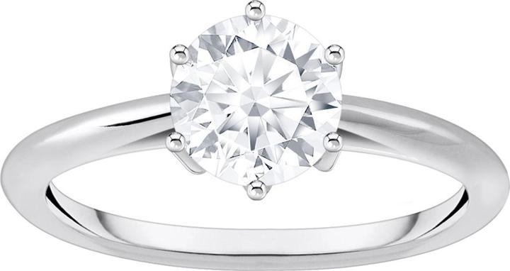 Produktbild Thomas Sabo Ring mit weissem Stein im Brillantschliff (54, 925 Silber)
