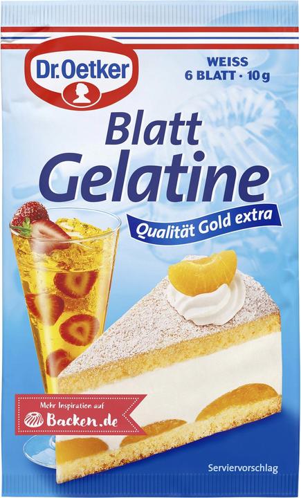 Actual product image Dr. Oetker Leaf gelatine white (10 g)