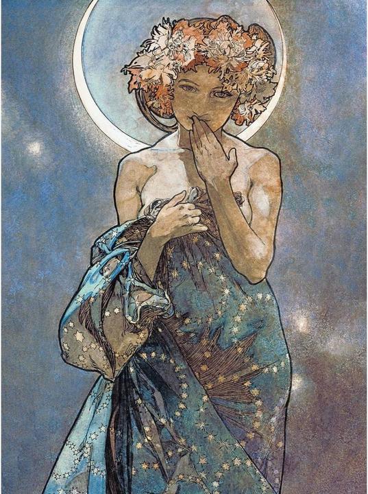 Immagine prodotto Trenddeko Mucha - Stella: la luna (96 x 260 cm)
