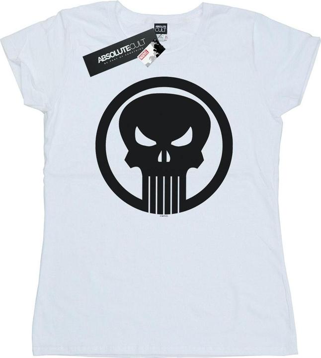 Actual product image Womens/Ladies The Punisher Skull Circle Cotton T-Shirt (L)