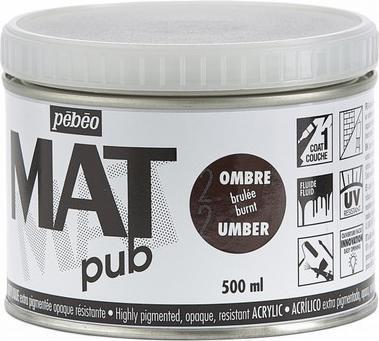 Produktbild Pebeo Acrylic Mat Pub (Siena gebrannt, 500 ml)