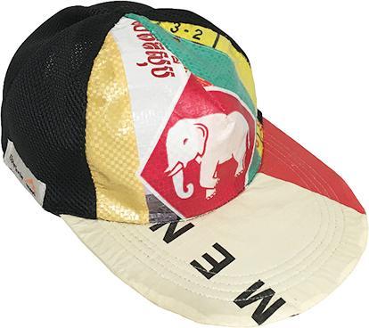 Actual product image Bekos Upcycling - Basecap from recycled cement bags Elephant Patchwork (One size)