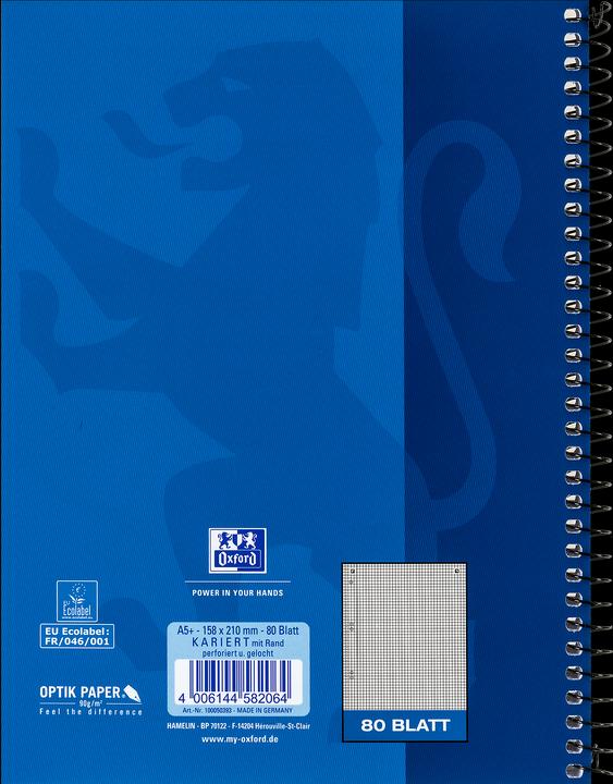 Actual product image Oxford Collegium block (A5, Checked, Hardcover)