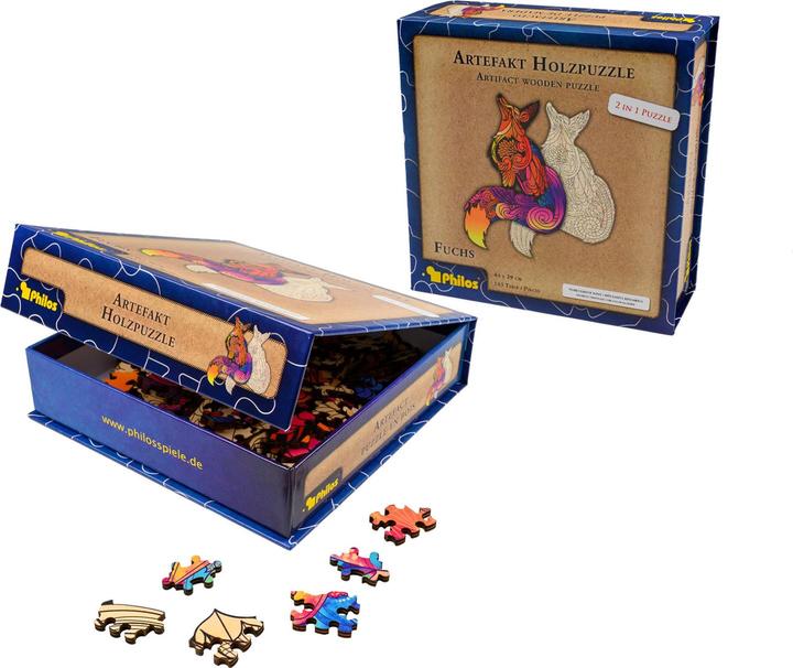 Immagine prodotto Philos Puzzle in legno Artefact 2 in 1 Fox (143 pezzi)