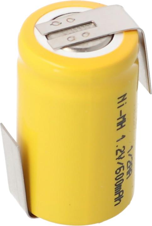 Produktbild AccuCell Akku 1/2AA mit Lötfahnen Z-Form (1 Stk., 600 mAh, Ladegerät inkl. Akku)