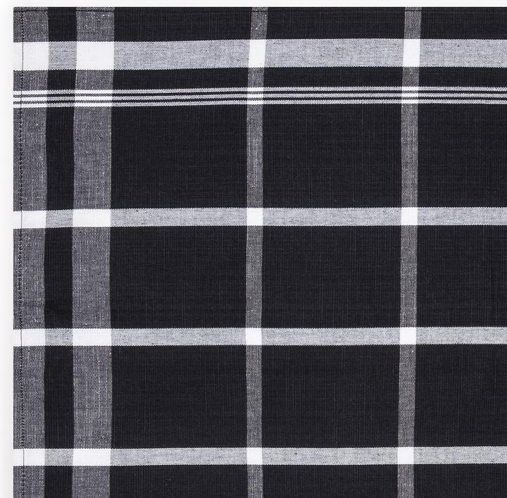 Actual product image Ross Exclusiv - half linen - block check 5 X tea towel set