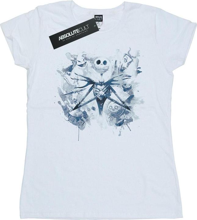 Actual product image Disney Womens/Ladies Nightmare Before Christmas Paint Spray Carers Cotton T-Shirt (XL)
