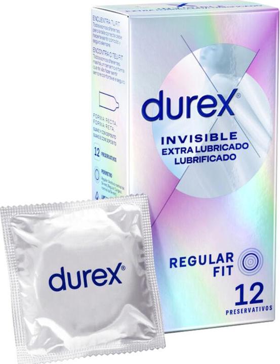 Actual product image Durex Invisible Extra Lubricated 12 Units (12 pcs.)