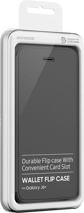 Produktbild AnyMode Designed For Samsung Etui Flip Wallet Noir Pour Samsung Galaxy J6+ (Samsung Galaxy J6+)