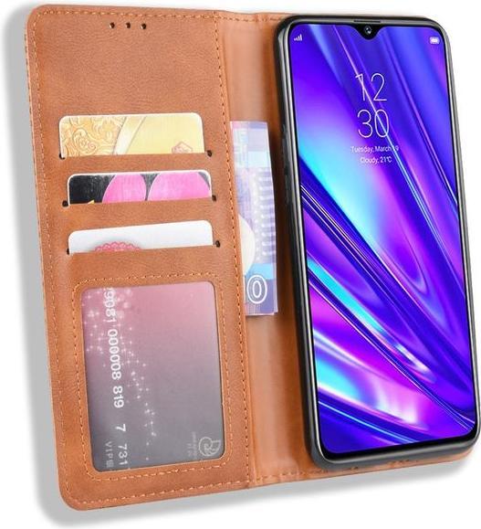 Produktbild MU Classic Retro Leder Bookcover Series (Realme 5 Pro)