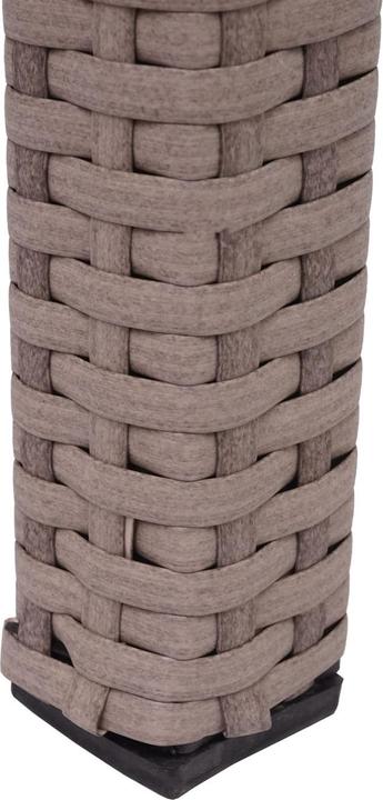 Actual product image Swisshandel24 Poly Rattan Table, Garden Table Balcony Table, 120x75cm - Grey (120 cm)