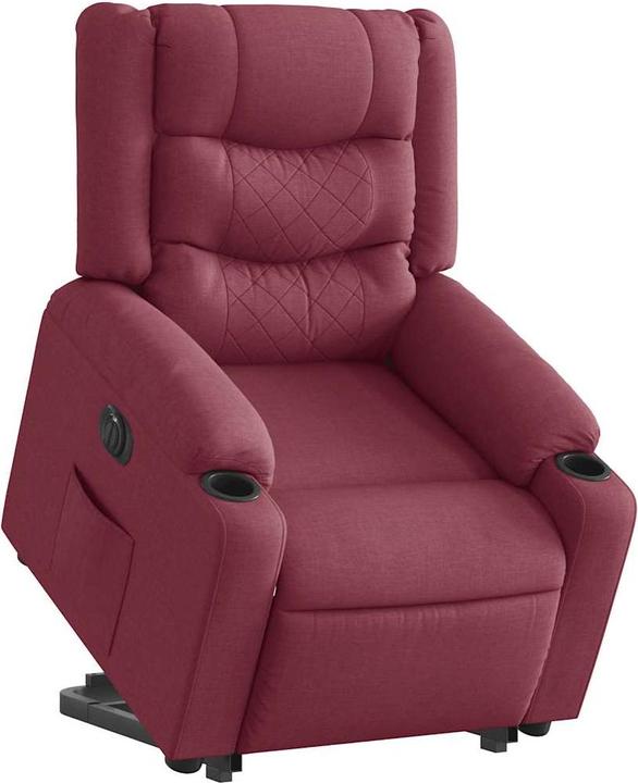 Produktbild VidaXL Elektrischer Massagesessel mit Aufstehhilfe Weinrot Stoff