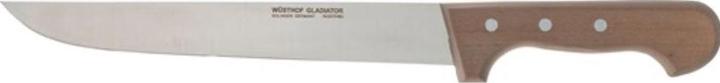 Actual product image Wüsthof Industrial knife Total length 385 mm Blade length 250 mm Back thickness 2.5 mm Wooden handle (25 cm)