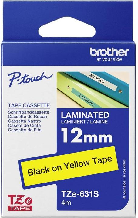 Immagine prodotto Brother TZE-631S NASTRO LAMINATO 12 MM (1.20 cm, Giallo)