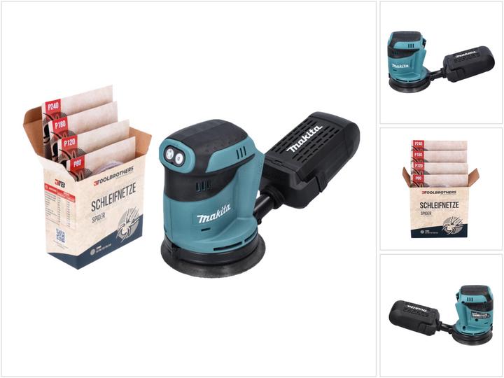 Actual product image Tool Brothers DBO 180 Z Cordless Random Orbit Sander 18 V 125 mm + Toolbrothers SPIDER Mains Abrasive Set - (Eccentric grinder)