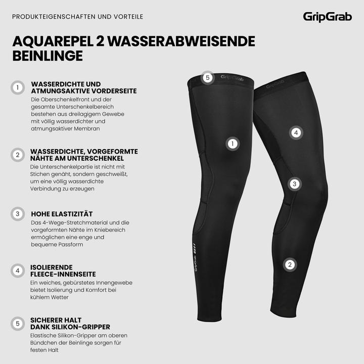 Produktbild GripGrab AquaRepel 2 Water-Resistant Beinlinge (S)
