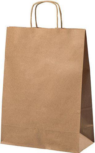 Actual product image Mailmedia Paper carrier bag with cord 8.7 litres brown Dimensions W 240 x D 110 H 330 mm (250 Piece)