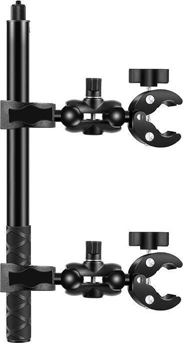Actual product image Puluz Motorcycle/bicycle mount with two clamps and selfie stick 150 cm (Drone mount)