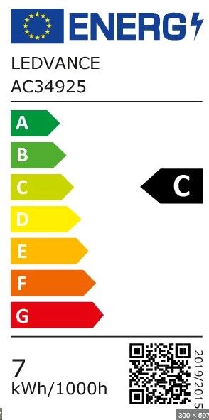 Energie-Label Osram LED Röhre SubstiTube PRO EM 60cm Glas G13 T8 6,7W 1100lm tageslichtweiss 6500K wie 18W (G13, 6.70 W, 1100 lm, 1 x, C)