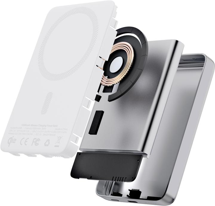 Actual product image Aukey MAG FUSION SLIM - Powerbank (10000 mAh, 10000 W, 36000 Wh)