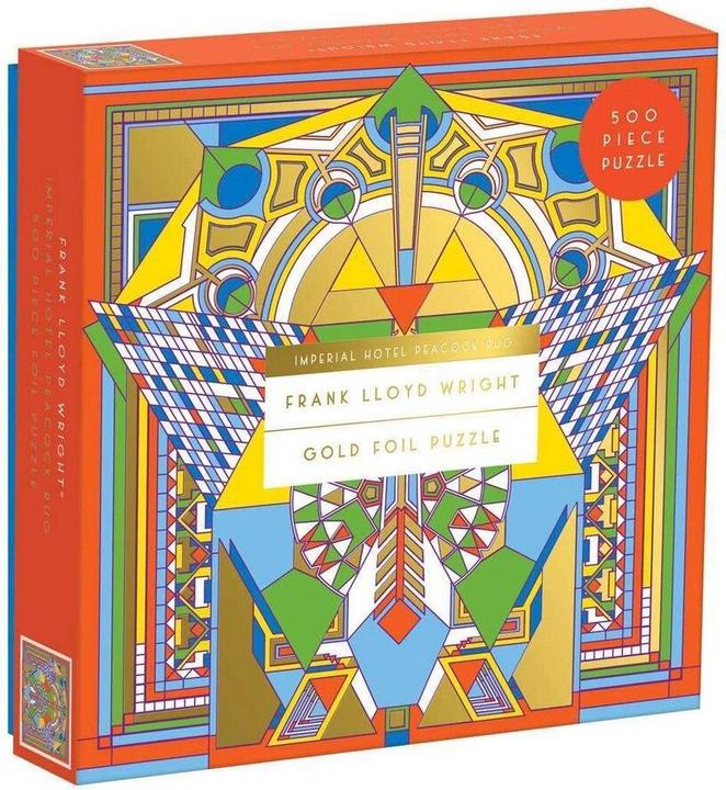 Abrams & Chronicle 57815 - Frank Lloyd Wright Imperial Hotel Peacock Carpet - Puzzle di lamina, 500 pezzi (500 pezzi)