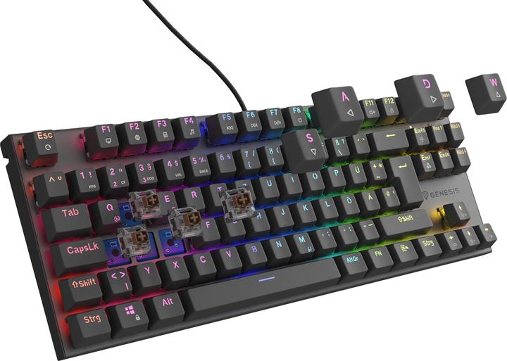 Actual product image Genesis Gaming keyboard THOR 303 TKL brown wired DE (DE, Cable)