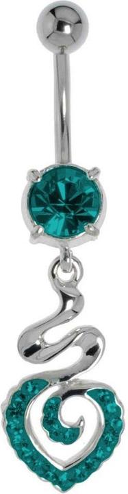 Produktbild Bijouteria Bauchpiercing (Kristall, Messing rhodiniert, Chirurgenstahl 316L)