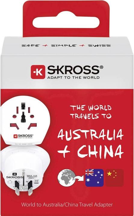 Actual product image Skross World to Australia + China