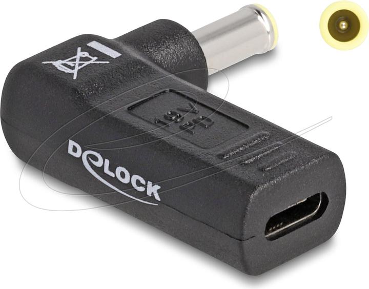 Delock Adapter USB-C to Samsung 5.5 x 3.0 mm 90° angled (USB-C, 3.80 cm)
