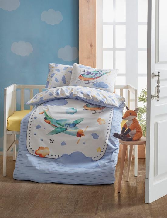 Produktbild Cotton Box Baby Bettwäsche Air Plane (100 x 135 cm, 40 x 60 cm, 35 x 45 cm)