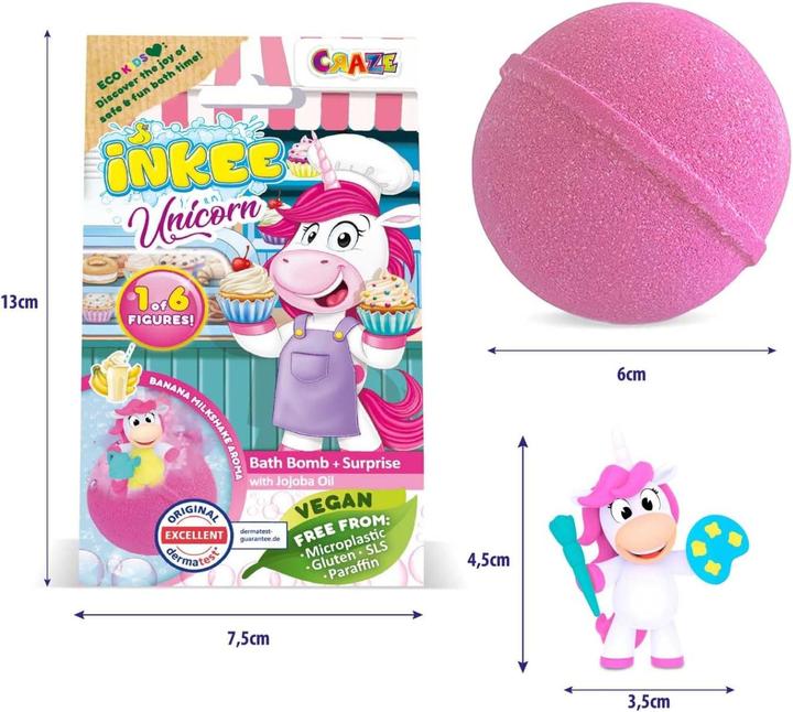 Produktbild Craze Inkee Surprise Badebombe Unicorn Professions